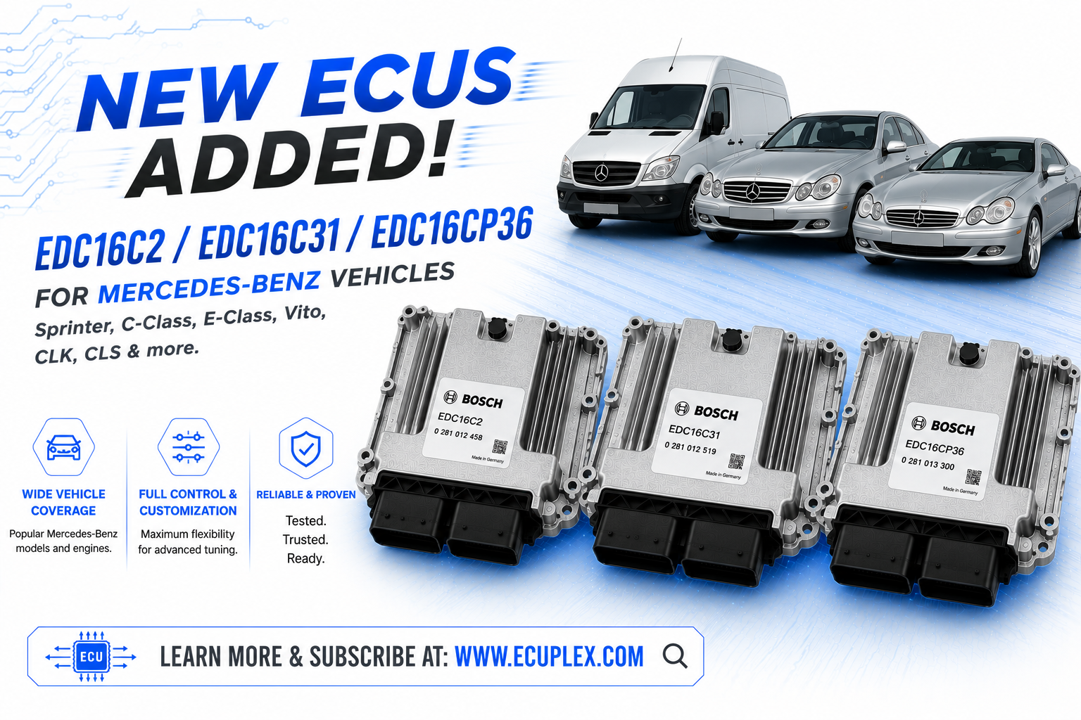 More EDC16 ECUs from Mercedes in ECUPlex!