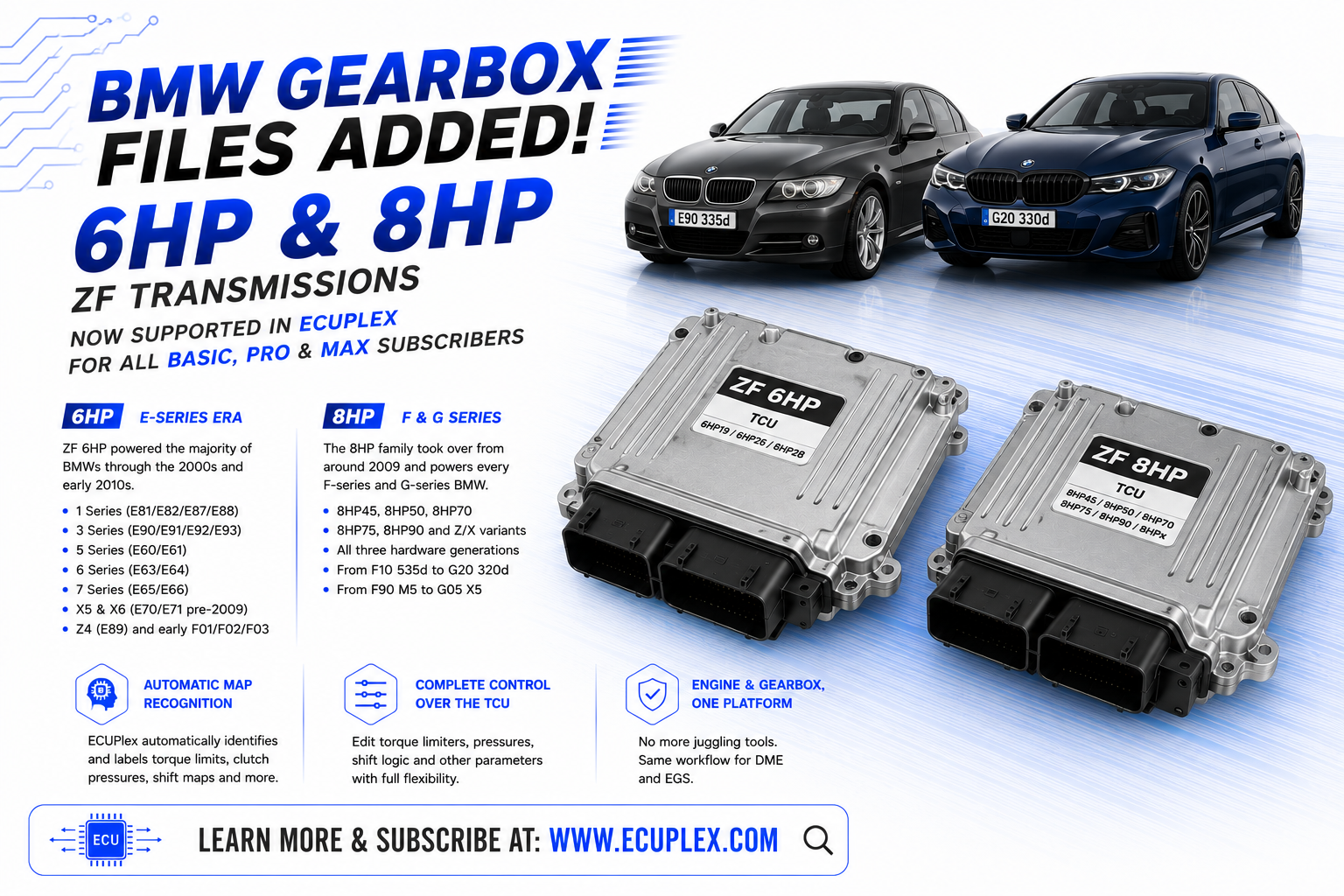 BMW 6HP and 8HP are now fully supported!